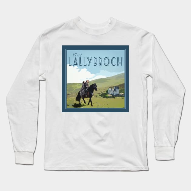 Visit Lallybroch Vintage Travel Poster Long Sleeve T-Shirt by ShawnaMac